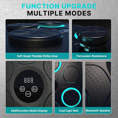 2025 Smart Music Boxing Machine for Adults and Kids: New Model Bluetooth Wall Mounted Punching Pad - Training Sport Equipment for Home Gym - Gifts for Teen Boys