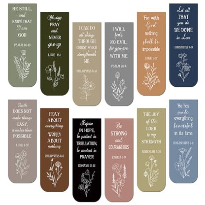 Zonon 48 Pcs Bible Verse Magnetic Christian Bookmarks Clips Dreamy Style - style: Dreamy Style