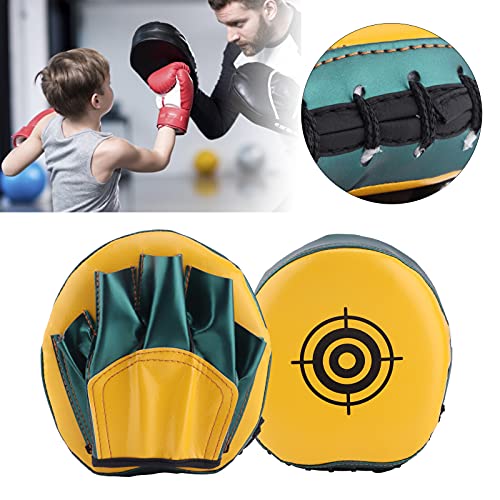 OUKENS Boxing Pads Mini Focus Mitts,PU Leather Boxing Curved Focus Punching Mitts Kids Mini Boxing Gloves Pads Boxing Target Pads for Kickboxing, MMA, Muay Thai, Punching Target, Martial Arts - color: 1 piece Yellow