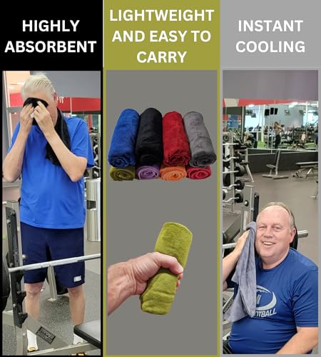 TA-DA Microfiber Towel | Back Pocket Insert on Hands and Fitness Items for Convenience. Sports Fitness Gym Workouts Yoga Pickleball Volleyball Hiking Etc. | 17" Inch X 32" Inch | 6 Pack | Red - color: Red