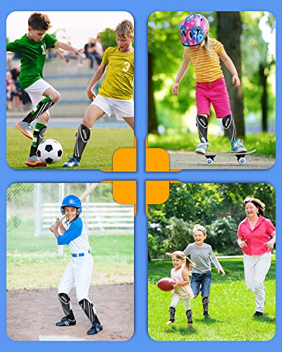 BROTOU Shin Guards Soccer Youth, Soccer Shin Guards for Kids 3-15, Light Weight Adjustable Straps Shin Pads Protection Equipment with Ankle and Leg Calf Protection - color: BLACK, size: Small