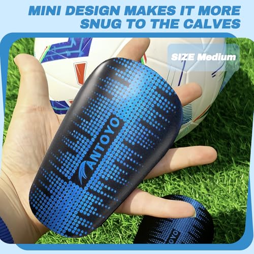 Mini Shin Guards Soccer Kids,Small Protective Gear with Fixed Straps | 2 Pairs Small Tiny Shin Pads Match Equipment Protective Tiny Shin Guards Soccer for All Ages - color: Bule Stars, size: S(H: 3.9 in,W: 2.4 in)
