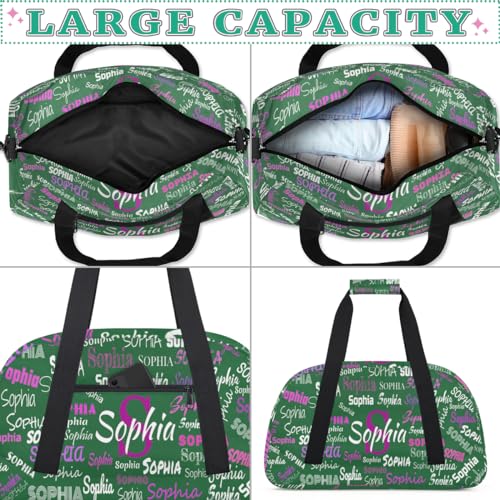 Custom Gymnastics Bag, Carry Practice Travel Bag, Dark Grass Green | Personalized Sports Gym Bag for Teens Boys Girls Waterproof Weekender Bag - color: Color 11