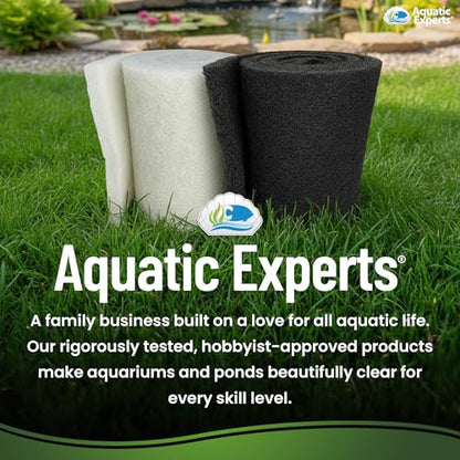 Aquatic Experts Classic Koi Pond Filter Pad Bundle – Fine & Coarse Bulk Roll Pond Filter Media, Ultra Durable Reusable Fish Pond Filter Material (Fine: 18" x 36", Coarse: 18" x 36") - size: 18” x 36”