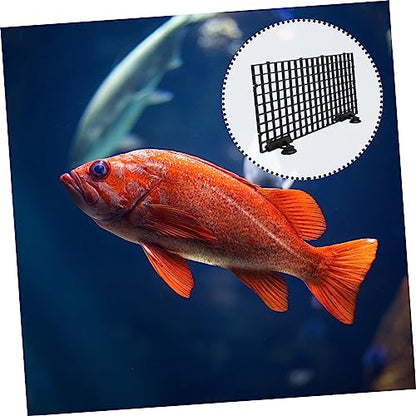 LIOOBO Separation Net Fish Tank Board with Clamp Pair Black for Betta Fish Aquariums
