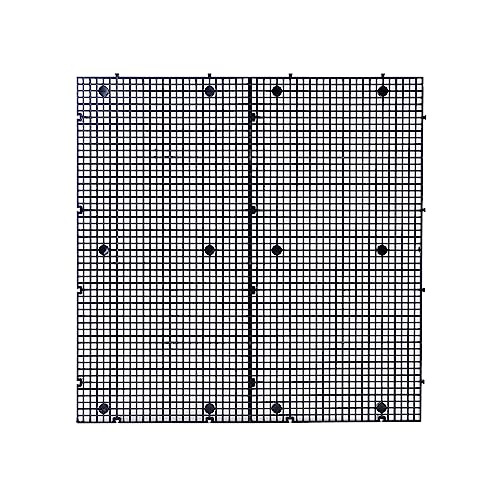 Aquarium Grid Isolate Board Divider Fish Tank Bottom Black Filter Tray Plastic Crate (8pcs Black) - size: 8pcs Black