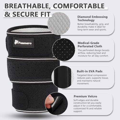 Shin Splints Compression Wrap for Medial Tibial Stress Syndrome (MTSS), Shin Compression Sleeve for Shin Splints Relief, Swelling, Sprains & Tears, Tibial Splint Support for Men & Women (L, 1 Pcs) - size: L, style: 1 Pcs