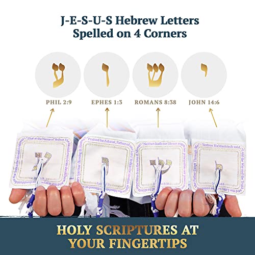 HalleluYAH Messianic Tallit Prayer Shawl 72"x 22" with Bag For Men & Women - color: Light Purple