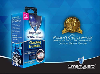 SmartGuard Dental Guard Night Guard for Clenching, Bruxism, and Grinding Dentist Designed Includes 2 Guards, 1 Travel Case, and a 60-Day Supply of Premium Cleaning Crystals - size: 9 Piece Set
