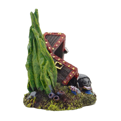 Exotic Environments Sunken Treasure Chest Aquarium Ornament, Small, 5-1/2-Inch by 4-Inch by 5-1/4-Inch