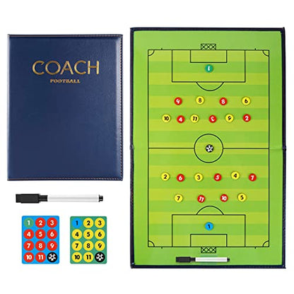 Pure Vie Portable Magnetic Soccer Coaching Board Football Tactics Clipboard - color: 17.32'' X 12.6''