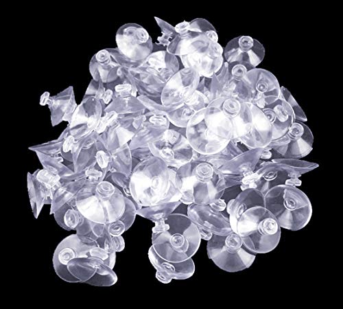100Pcs Small Suction Cups for Glass, Without Hook Hole, Clear 20mm | PVC, Hold In High Humidity, No Residue, Reusable, Easy Remove, For Car Windows & Glass Tabletops, Smooth Surfaces, Decor - size: 20 mm
