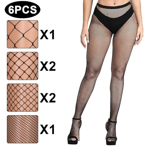 Buauty Black Fishnet Stockings for Women, Fishnet Tights Plus Size One Size Fit All - color: Black4, size: One Size