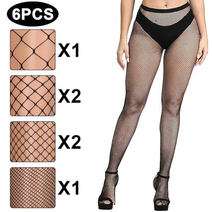 Buauty Black Fishnet Stockings for Women, Fishnet Tights Plus Size One Size Fit All - color: Black4, size: One Size