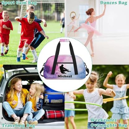 Personalized Martial Art Bag Duffel Bag for Girls, Custom Taekwondo Karate Bag Overnight Bags for Travel Weekender Practice Fly - color: Option 15