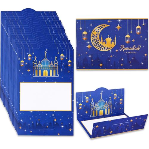 24pcs Eid Mubarak Money Envelopes, Ramadan Lucky Cash Envelope Eid Mubarak Envelopes Gift Card Money Holders for Ramadan Holiday Party Celebrations Decorations
