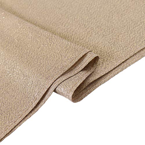 LMVERNA Women's Sparkling Metallic Soft Pashmina Shawls and Wraps Scarf in Solid Colors - color: Gold