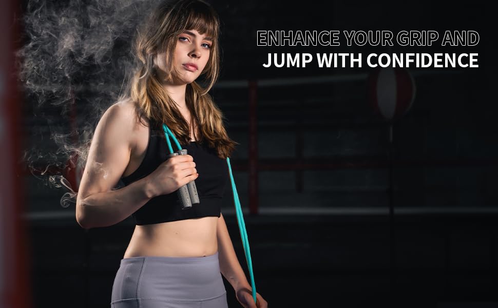 HEREROPE Jump Ropes for Fitness, Adjustable Jump Rope for Women Men, Weighted Speed Rope with 7mm PVC Skipping Rope, No-Slip Grip, Ball Bearing, Great for Speed, Cardio & Tricks, Strength Boxing