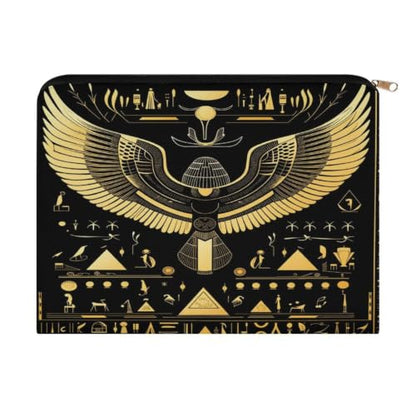Egyptian Hieroglyphics Makeup Bag for Women, Cosmetic Pouch Travel Toiletry Organizer Bag 8.9"x6.5" Polyester - color: Egyptian Hieroglyphics-1