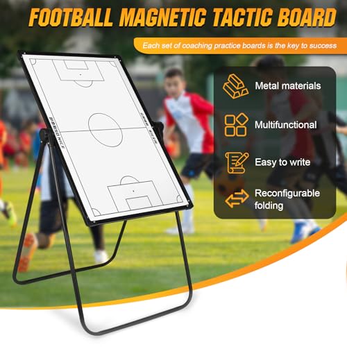36" x 24" Magnetic Soccer Coaching Board, Soccer Clipboard for Coaches | Soccer Board, Complete Tactical Kit with Markers & Portable Carry Bag for Training, Matches & Strategy Sessions