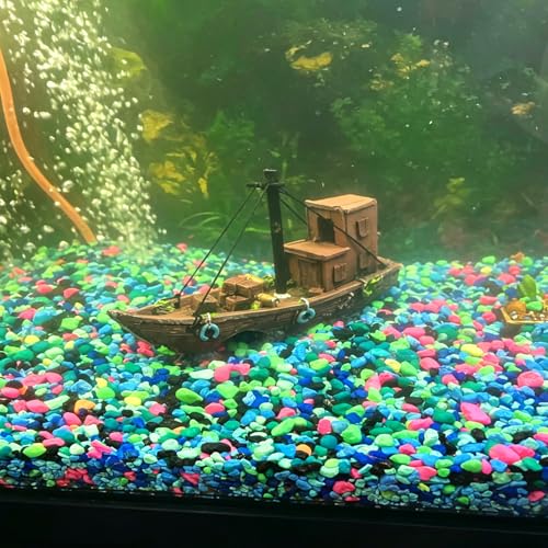 kathson Betta Fish Tank Shipwreck,Aquarium Sunken Ship Decorations Resin Sunken Boat with Cave Hideouts Fish Tank Shipwrecks Decor Saltwater Freshwater Aquarium Ornaments for Hiding Accessories - style: Sunken ship (B)
