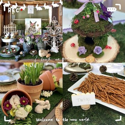 Roll of Green Moss for Fairy Gardens Wedding Other Arts and Crafts (15.3x130cm (6" W x 51" L)) - size: 15.3x130cm (6"W x 51"L )