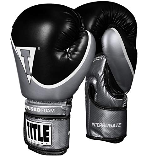 TITLE Boxing Infused Foam Interrogate Training Gloves 2.0 - Boxing Gloves, Boxing Training Gloves, MMA Gloves, Oz Training Gloves, Kickboxing Gloves, Punching Bag Gloves, Sparring Gloves - color: Silver/Black, size: 18 oz