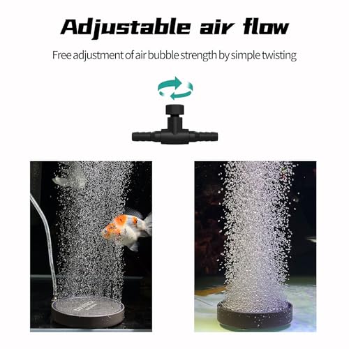 Aquarium Nano Air Stones Set, Aquarium Aerator Stone, 30-70 Gal | Oxygen Diffusion, Ultra Tiny Bubbles, High Dissolved Oxygen, Durable Porous Air Stone, Quiet Aeration