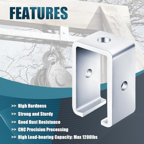 Channel Trolley Track Hanger Bracket for UNISTRUT Strut Channel,1-5/8 Intermediate Support Hange Bracket for All 1-5/8"Channel Trolley Track,for Unistrut Hardware Trolley(12 Packs) - style: 12 Packs