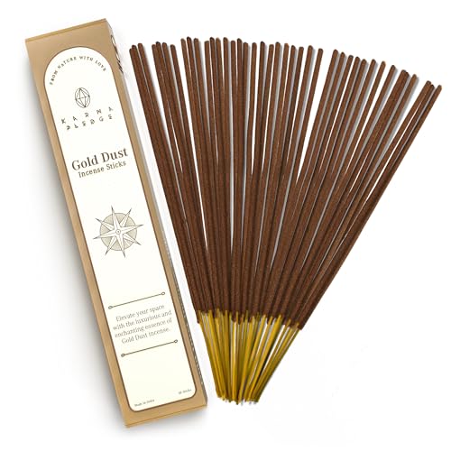 KarmaPledge Gold Dust Incense Sticks, Burn Time 45-60 Min, 40 Sticks - color: Gold Dust, size: 40 Hand Dipped Sticks