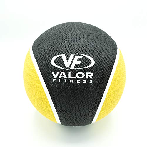 Valor Fitness 무게감 있는 의료용 볼 휴대용 고무 중간 볼 무게 코어 밸런스 복부 운동 장비 홈 체육관 운동 - color: 1.4kg(3파운드) 볼