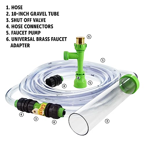 Python No Spill Clean and Fill Aquarium Maintenance System, Gravel Cleaner and Water Changer, 50 Foot