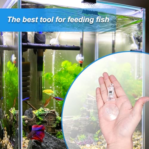 Aquarium Plant Clip - Suction Cup Clips for Convenient Fish Feeding | Rust-Proof Material, Secure Hold, Water-Safe Accessories (8)