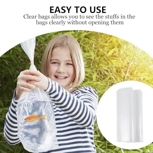 50pcs Plastic Live Fish Transport Bags 20x44cm Leak-proof Fish Packing and Shipping Bags for Aquarium and Breeding Use