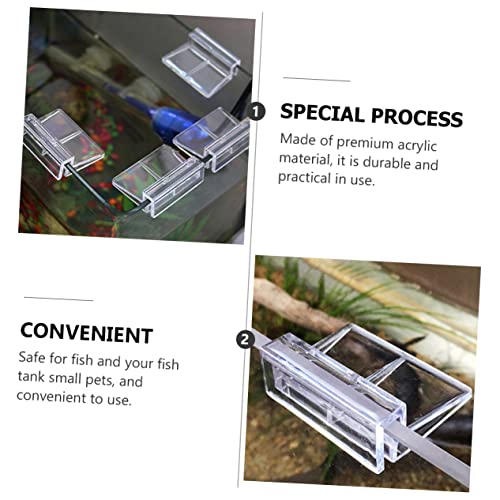 UKCOCO 10Pcs Fish Tank Cover Clips Brackets Transparent Aquarium Lid Holders for Glass Stable Support Racks for Easy Cleaning and Maintenance Durable Fish Tank
