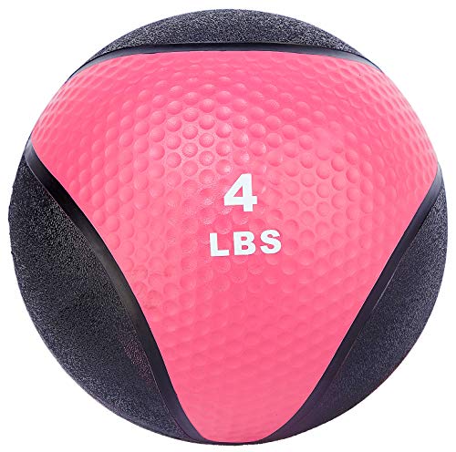 Fitvids Slam Medicine Wall Balls Workout Exercise Fitness Weighted Balls for Cross Training, Strength and Conditioning Exercises, Cardio and Core Workouts - style: 4 Pounds