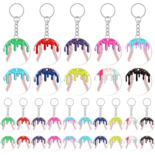 clothmile 100 Pcs Bible Verse Keychains Christian Keyrings Marble Keychains Acrylic Religious Key Rings for Women - color: Baseball