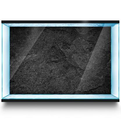 Aquarium Background Stickers - Black Stone Texture- Fish Tank Reptile Terrarium Decor Poster (80 x 40 cm / (31.4 x 15.7 inches)) - size: 80 x 40 cm / (31.4 x 15.7 inches)