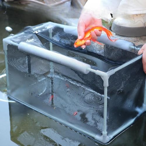 Aquarium Breeding Box with Zipper, Nylon Mesh Fish Isolation Net, 42x22x22cm for Fish Spawning and Fry Protection - size: 42x22x22cm