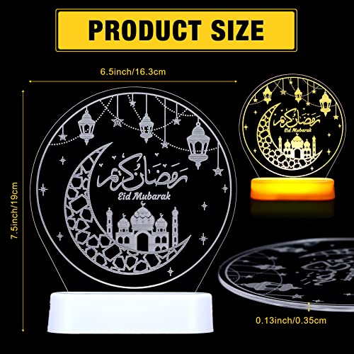 Honoson Ramadan LED Night Lamp Star Moon Eid Mubarak Table Decor Gift