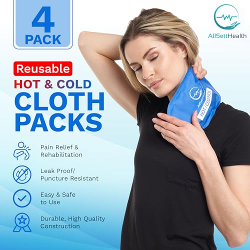 Ice Packs for Injuries Reusable for Swelling & Pain Relief – Soft Gel Ice Packs Reusable, Cold Packs for Injuries, Soft Ice Packs for Sprains, Bruises & Recovery, 10.5 x 5 Inch (4 Pack) - style: 10.5 x 5 Inch (4 Pack)