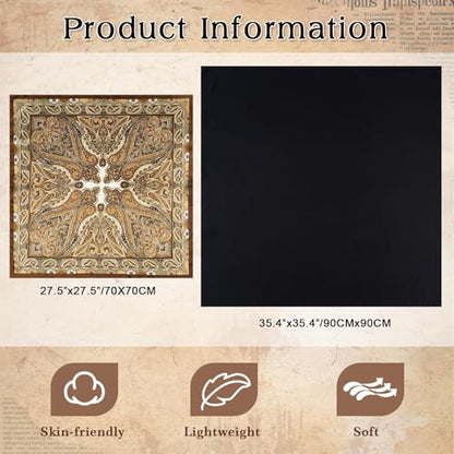 GERINLY 2 Pack Head Scarf for Women, Boho Hair Scarf Top, Large Bandana Hair Scarves Wrap - color: Black