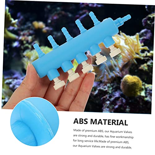 Generic Fish Tank Regulator Valve Fish Tank Accessories Clamp Electric Inflatables Fish Tanks Feature Pool Oxygen Pump Diverter Aquarium Mesh Lid Kit Control Pipe Abs Blue