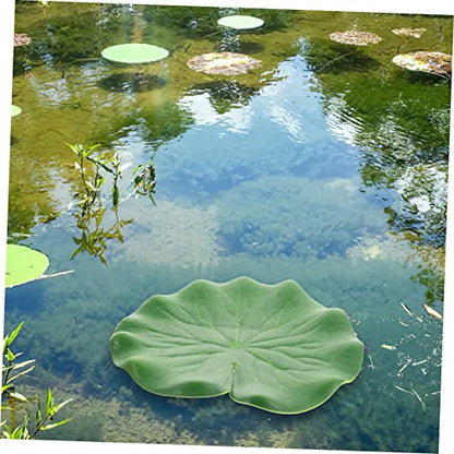 Mobestech 4sets 20pcs Floating Leaves Decoration Simulated Water Lily Pads for Ornaments Lightweight Faux Leaves for Home Outdoor Fountain Displays 20pcs*4