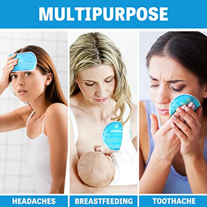 Tutmyrea Ice Packs for Injuries Reusable, 8 Pack Soft Gel Pack, Hot and Cold Compress, Ice Pack for Kids Boo Boo, Cold Packs for Injuries, Migraines, First Aid, Pain Relief, Wisdom Teeth | Gel Ice Pack for Kids Boo Boo, Multiple Shapes Cold Packs for Inju