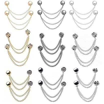 18 PCS Chain Magnetic Suction Seamless Buckle, Multi-Function Magnet Button, Hijab Cuff Clips For Fixing Hem of Clothes Long Pants Legs Sleeves of Shirts