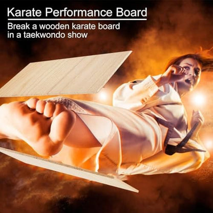 OLYCRAFT 12 Sheets Wooden Karate Breaking Boards 3.5mm Thick Taekwondo Breaking Boards Punching Wood Boards Wooden Kick Board Training Accessory for Karate Practice Performing 11.7x7.9 inch - size: 3.5mm