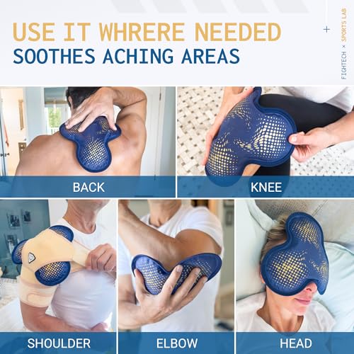 Reusable Hot and Cold Gel Ice Pack for Shoulder, Rotator Cuff, Knee, Back, Head, Eyes, Elbow, Hip - Leak Proof Post Surgery Heat & Cold Therapy Compress by FIGHTECH (Hinge Joint, Single) - size: Large (Single)