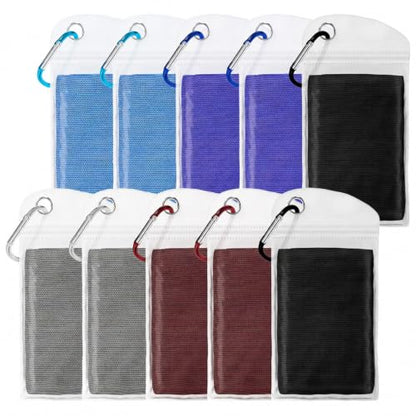 Amgico 10 Pack Cooling Towel 40"X12", Cooling Towels for Hot Weather, Instant Cooling Soft Breathable Quick Dry Microfiber Towel for Summer, Hiking, Golf, Travel, Beach, Gym, Camping & More - color: 2 Sky Blue/2 Navy Blue/2 Dark Gray/2 Maroon/2 Black