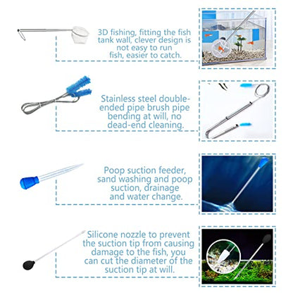 Aquarium Fish and Shrimp Feeding Dish Set, Fish Shrimp Feeder Tube Kit, Perfect for Your Aquatic Pets, with Feeding Ring and Cleaning Brush - color: 2
